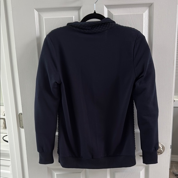 ❤️Amazon Blue Quilted Mock Neck Sweatshirt - Picture 3 of 3
